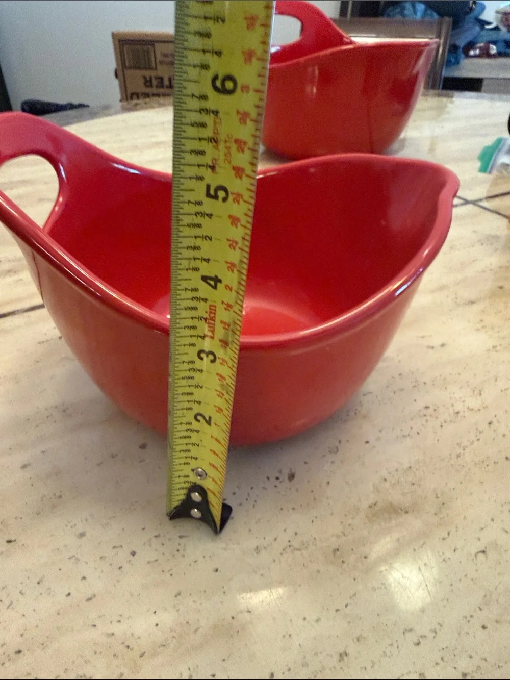 Rachael Ray Red Mixing Bowls with Handle and Pour Spout - Nesting Set